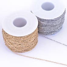Chain Around The Neck Stainless Steel Charms Making Jewelry Supplies Accessories For Necklace Bracelets Women Men 3 meter Chains 2024 - buy cheap