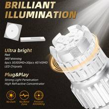 OLOMM 2Pcs P21W led 1156 T20 W21/5W 7443 P21/5W 1200LM W21W Car Bulb 7440 BA15S BAY15D PY21W Auto DRL Light 1157 White 12V Lamp 2024 - buy cheap