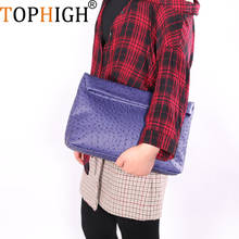 TOPHIGH Custom Fashion Lady Foldable Clutch Bag Snake Pattern Shoulder Bag Ostrich Clutch Handbag  Evening Day Cutch Purse 2022 - buy cheap