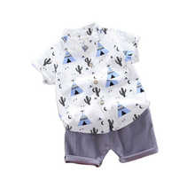 New Summer Infant Fashion Clothing Children Boys Girls Cotton Shirt Shorts 2pcs/sets Kids Toddler Clothes Baby Casual Tracksuit 2024 - buy cheap