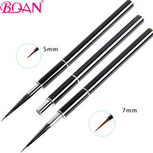 BQAN 1pcs Nail Liner Brush  Painting Brush black handle Nail Brushes Gel Pen For DIY Nail Painting Line Nail Tool  5/7mm 2024 - buy cheap