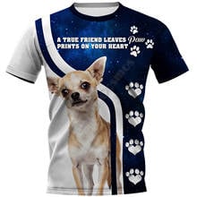 Camisetas con estampado 3D de Chihuahua para hombre y mujer, camisetas informales de manga corta, envío directo, 07 2024 - compra barato