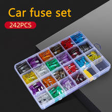 242Pcs /set Assorted Car Fuses Auto Truck SUV Fuses Mini Standard Blade Fuse Kits with Clip 2-35A Auto Replacement Parts 2024 - buy cheap