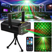 Club DJ Disco Light Christmas Laser Projector Stage Light Green Red Voice Control Party Lamp with Remote for Christmas Wedding 2024 - buy cheap