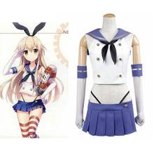 Kantai Collection Warship Whobuki Cosplay Costume Girls Shimakaze Unicorn Cotton Daily Uniform Sailor Sets For Anime Cos Shows 2024 - buy cheap