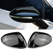 Cubierta de espejo retrovisor de coche, accesorio negro de fibra de carbono para VW GOLF 8 MK8 2020 2021, compatible con cambio de carril, asistencia de punto ciego 2024 - compra barato
