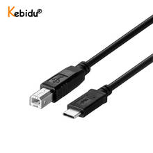 Kebidu 1 м USB кабель для передачи данных USB 3,1 Type C разъем для USB 2,0 B Тип кабель для передачи данных для смартфона принтер жесткий диск 2024 - купить недорого