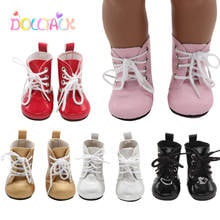 Bonecas acessórios de couro personalizado boneca botas 7cm brinquedo sapatos de bebê renascer para 43cm recém nascido para a nossa geração 1/3 bdj 2024 - compre barato