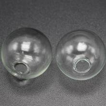 Minibombilla de luz transparente, botella de vidrio globo Vial con agujero de 16mm para colgantes de anillo y pendientes, 20 Uds. 2024 - compra barato