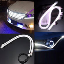 DC 12V White Light Automotive Soft Tube Lamp With Foldable LED Strip Light DRL Daytime Diy Driving Light 2024 - buy cheap