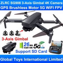 Zlrc-drone sg908, profissional, com 3 eixos, gimbal, 4k, motor sem escova, gps, 5g, wi-fi, fpv, rc, suporte para cartão de memória 2024 - compre barato