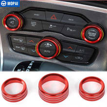 Mopai botão de decoração para ar condicionado de carro, interruptor de áudio, anel para dodge challenger, para dodge charger 2015 + acessórios 2024 - compre barato
