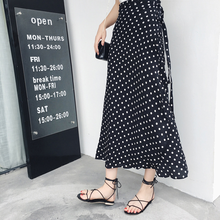 2020 Fashion Summer Womens High Waist A Line Wave Dot Full Hips Retro Ankle-Length Skirt Plus Size Skirt Faldas Mujer Moda 2024 - buy cheap