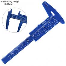 Mini herramienta de medición para estudiantes, balancín Vernier azul de 0-80mm, doble escala, con medición antigua 2024 - compra barato