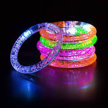 25pcs/lot Light-Up Acrylic Bracelets Glow Binking Bubble Embed Wristbands Multicolor LED Flashing Rave Wedding Party Accessory 2024 - buy cheap