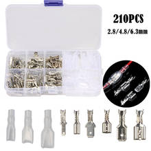 210PCS 2.8/4.8/6.3 Spade Crimp Terminals Male/Female Electrical Wire Crimping Connectors Insulating Sleeve 2024 - buy cheap
