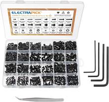 Electrapick-tornillos de cabeza avellanada plana, juego de tuercas con enchufe hexagonal, piezas de Hardware de acero al carbono, M2, M3, M4, M5, 1200 Uds. 2024 - compra barato