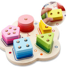 Геометрическая классификация доска Монтессори Развивающие деревянные игрушки для малышей Детские головоломки строительные игрушки лучшие подарки M63 2024 - купить недорого