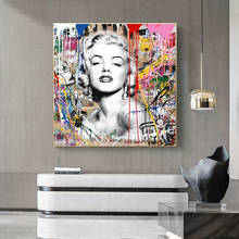 Street Graffiti Art Marilyn Monroe Canvas Painting Poster Prints Cuadros Wall Art Pictures for Home Decor (No Frame) 2024 - buy cheap