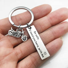 Letter Key Chain Drive Safe I Need You Here With Me Keychain Jewelry Engraved Bike Star Keyring Llaveros Father's Day Gift 2024 - buy cheap