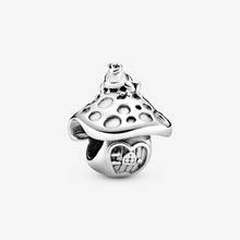 Authentic 100% 925 Sterling Silver Beads Mushroom & Frog Charms Pendant fit Original Pandora Bracelets DIY women Jewelry 2024 - buy cheap