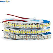 Fita de led flexível, 12v, 24v, dc 5 modos cri 80 + smd 2835, luz 4000 led/m, ip20, não-impermeável, 10mm de largura, pcb, branco, k 2024 - compre barato