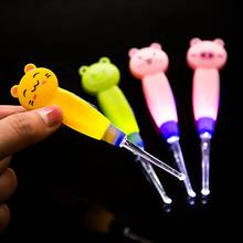 3 Pcs/Set Kids Baby LED Ear Pick Cartoon Animal Handle LED Light Children Ear Pick Spoon Earwax Remover Cleaning Tools 2024 - buy cheap