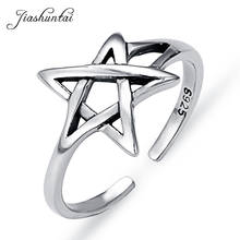 ZHJIASHUN Trendy 100% 925 Sterling Silver Star Finger Rings for Women Wedding Jewelry Handmade 2018 HOT SELL 2024 - buy cheap