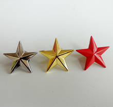 Insignia de Metal militar con estrellas, insignia de Estrella Roja dorada plateada, 3 piezas 2024 - compra barato