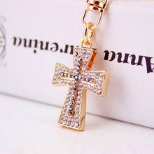 XDPQQ Jewelry Creative Fashion Colorful Crystal Cross Keychain New Product Car Pendant Keychain Keychain Packaging Pendant 2024 - buy cheap