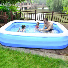 Piscina inflable de verano para niños y adultos, bañera rectangular gruesa de PVC, juguete de agua para interiores 2024 - compra barato