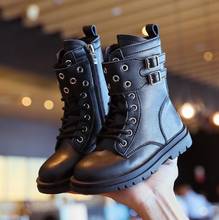 2020 New Autumn Girls Short Fashion Boots Leather Fashion Kids Martin Boots Rubber Comfortable Children's Boots High Quality 2024 - buy cheap