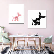 Настенная Картина на холсте, Постер в виде туалета, домашний декор, абстрактный воздушный шар, собака, современная картина для ванной комнаты, современное искусство 2024 - купить недорого