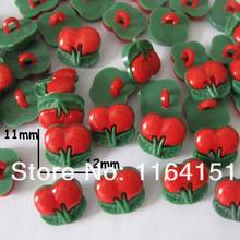 50pcs/lot 11*12mm Nylon Button Fasteners Mixed Buttons Kawaii Red Strawberry Shaped Sewing Buttons Children Accessories sk0203 2024 - buy cheap