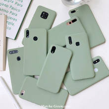 Matcha Green Matte Phone Case For iphone 12 11 Pro XS Max XR X 8 7 6S 6 Plus Silicone Cases Solid Color Soft TPU Back Cover 2024 - buy cheap