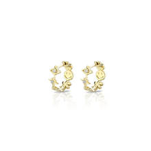 Gold Color Fashion Women Jewelry Cute Lovely Symbol Eye Star Happy Sun Charm Small Hoop Earring 2024 - buy cheap