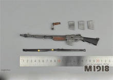1:6 весы M1918 Браунинг автомата WWII США армии светильник машина пистолет пластмассовые игрушечные модели для детей возрастом от 12 "фигурку нельзя съемки 2024 - купить недорого
