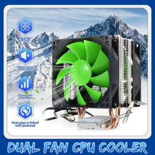 Cooler para cpu dual cooler de 3 pinos, para intel lga775/1150/1155 amd am2/am2 +/am3 am4 ryzen termica macarrão 2024 - compre barato