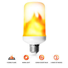 Светодиодный линдрическая Светодиодная лампа с эффектом огня, с динамическим эффектом пламенсветильник, E27, B22, E14, 7 Вт, 9 Вт, 12 Вт, светильник ативная цилиндрическая лампа с имитацией мерцающего света, 5 Вт, 12 Вт 2024 - купить недорого