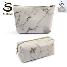 Women Marble Pattern Cosmetic Bags Makeup Bag For Girls Toiletry Brush Pouch Large Capacity Travel Wash Storage Bags Case XA234M 2024 - buy cheap