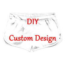 Shorts 3d com estampa personalizada, faça você mesmo, cintura elástica, verão, secagem rápida, praia 2024 - compre barato