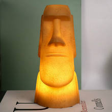 Светодиодный ночник Moai 3D с пасхальным островом, хит продаж 2020, ночники для гостиной, спальни, освещение для праздников, подарки для детей 2024 - купить недорого