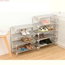 New Stainless steel  Fabric Storage Shoe Rack Hallway Cabinet Organizer Holder 2/3/4/5/6 Layers Select Shelf DIY Home Furniture 2024 - buy cheap