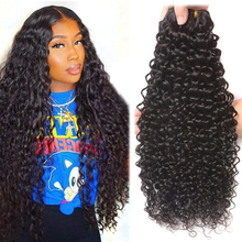 Sapphire Brazilian Hair Weave Bundles Remy Water Wave Bundles 3 pcs 100% Human Hair Extensions 8"-24" Curly Human Hair Bundle 2024 - buy cheap
