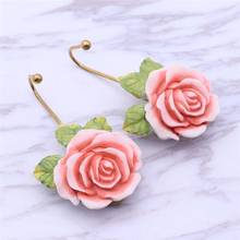 2pcs Wall Sticky Hook Hanger Rose Flower Lovely Wall Mounted Rose Flower Hat Coat Robe Hook Door Clothes Bathroom Towel Hanger 2024 - buy cheap