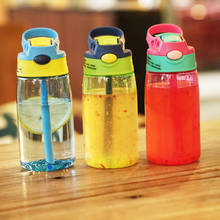 Copo de água para crianças de 480ml, copo criativo de desenho animado para alimentação de bebês com canudo à prova de vazamento, garrafa de água portátil para uso ao ar livre para crianças 2024 - compre barato