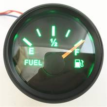 1pc 52mm Cars Fuel Gauges Modification 0-190ohm Green Backlight Motorcycle Fuel Level Meters 240-33ohm 9-32vdc Black Devices 2024 - buy cheap