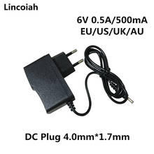 1pcs 6V 0.5A 500MA 4W AC DC Power Supply Adapter Charger For OMRON I-C10 M4-I M2 M3 M5-I M7 M10 M6 M6W Blood Pressure Monitor 2024 - купить недорого