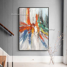 Handmade Modern Abstract Thick Oil Painting On Canvas Colorful  Knife Painting Wall Art Decor for corridor Decorate 2024 - buy cheap