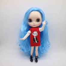 Muñeca de cuerpo articulado desnuda muñeca blyth, muñeca de fábrica con pelo azul, muñeca de moda 0317 2024 - compra barato